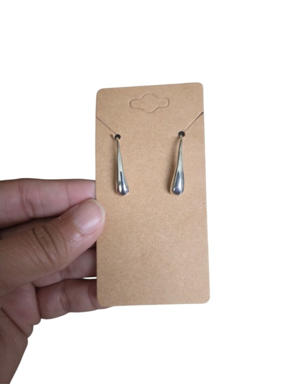 Vintage 925 Silver Teardrop Dangle Earrings 1"